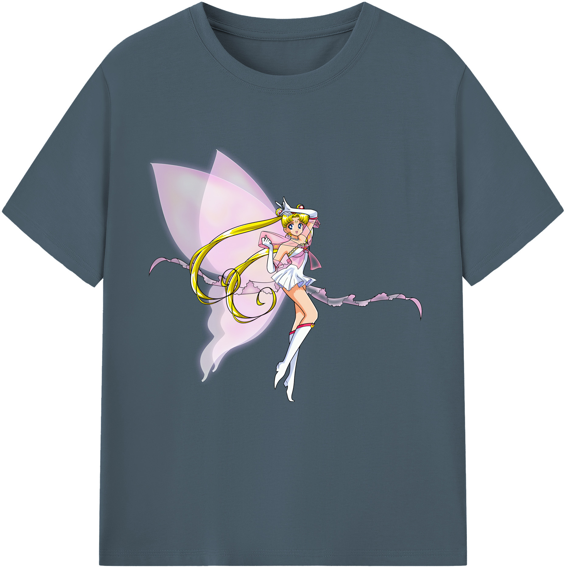 （画像用） 美少女戦士セーラームーン 月野 うさぎ つきの うさぎ Sailor Moon Tsukino Usagi 綿100％半袖Tシャツ（フロントプリント）
